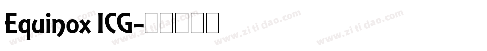 Equinox ICG字体转换